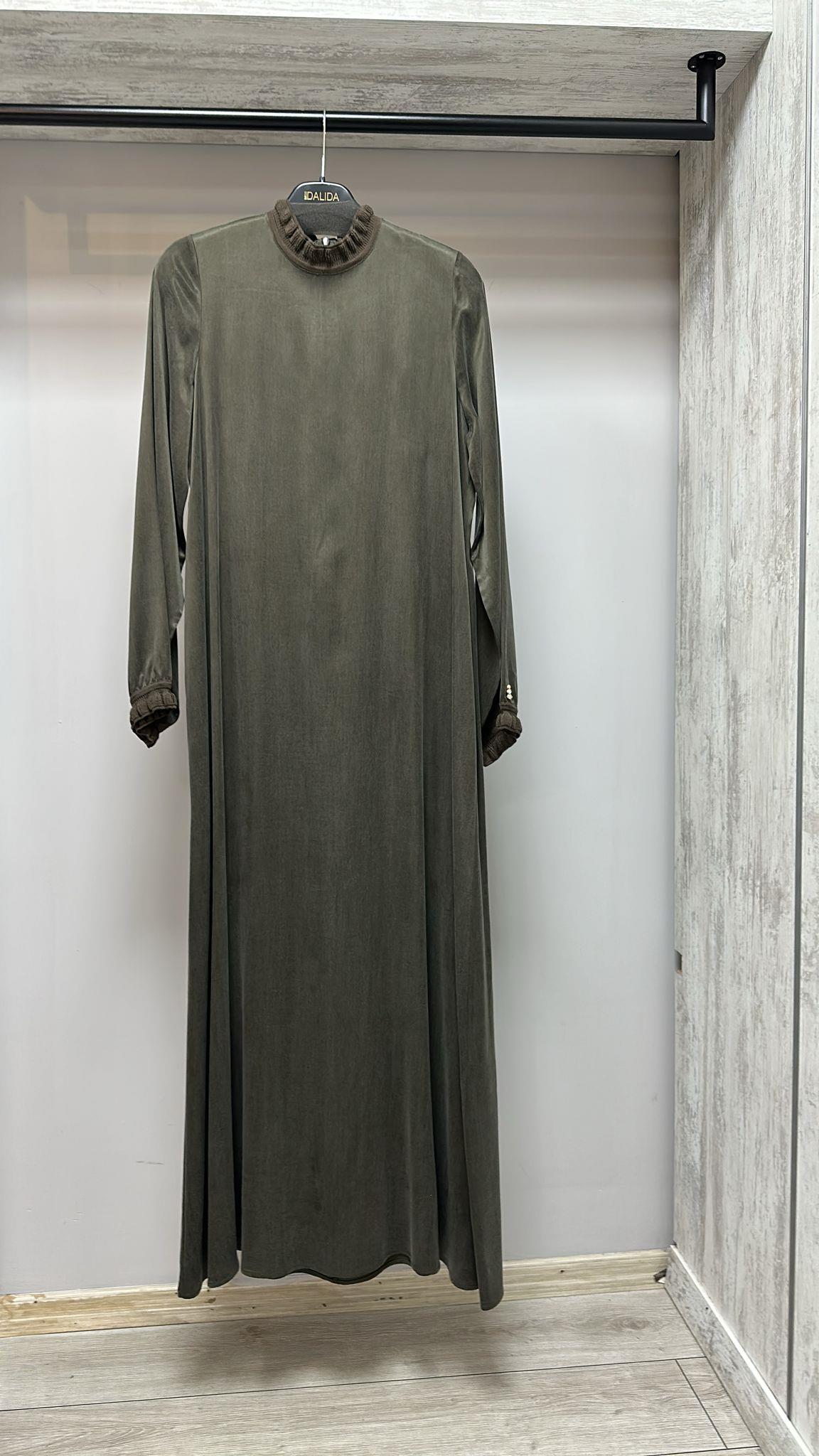 Missdalida 26K- 4015 Taupe İpek Elbise