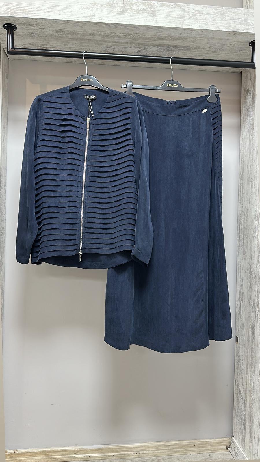 Missdalida 26Y- 2013  DARK NAVY KATLAMA DETAYLI CUPRO ETEK
