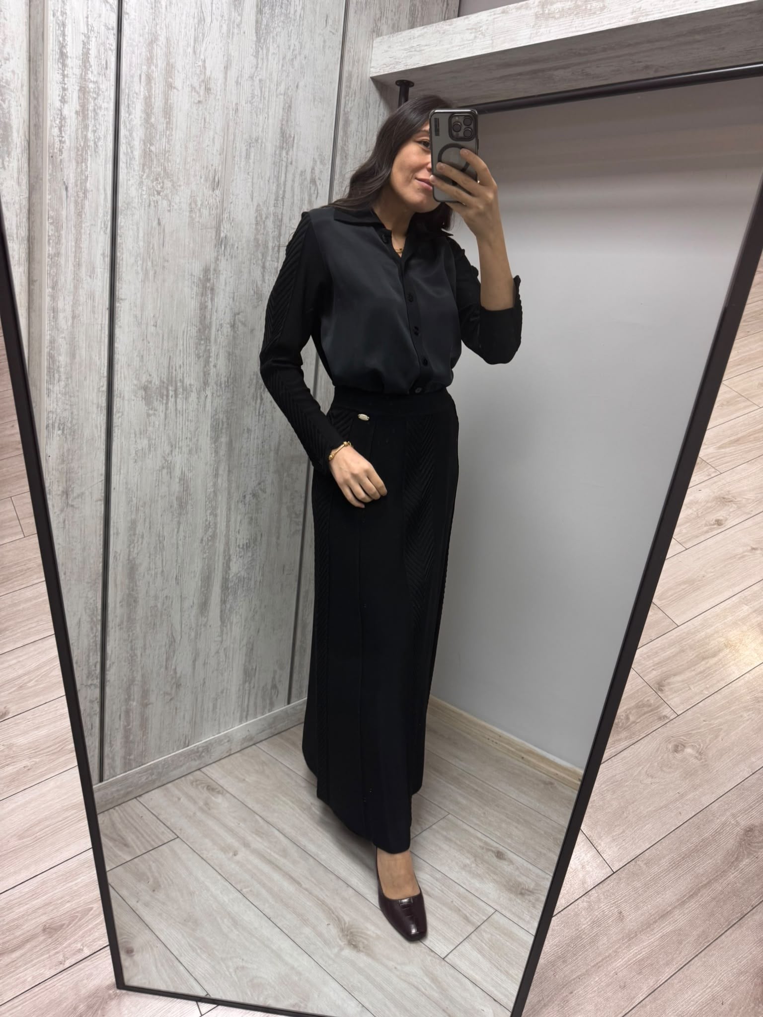 MİSSDALİDA 3263801 BLACK İPEK GÖMLEK