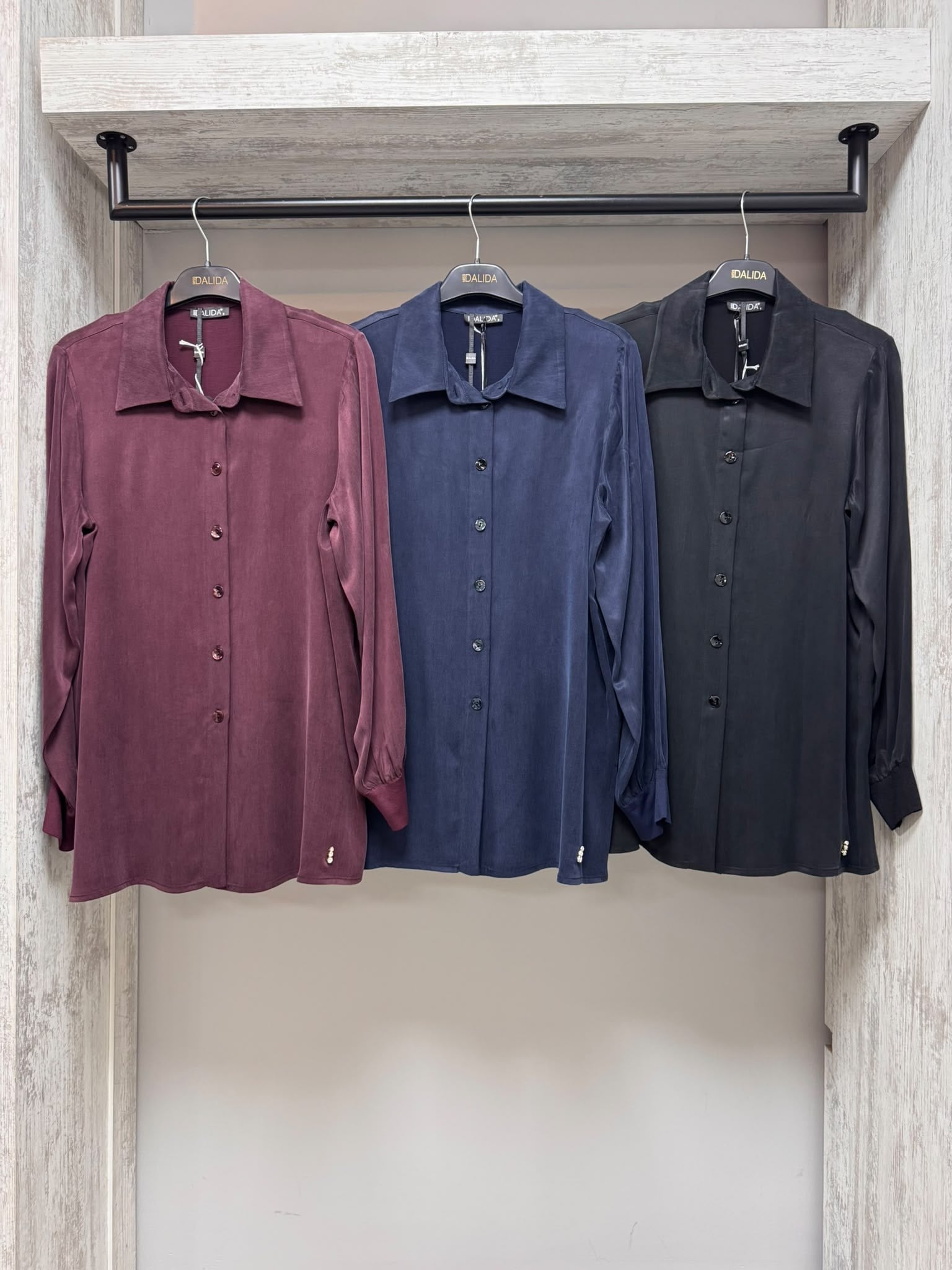 MİSSDALİDA 3263802 BLACK İPEK GÖMLEK