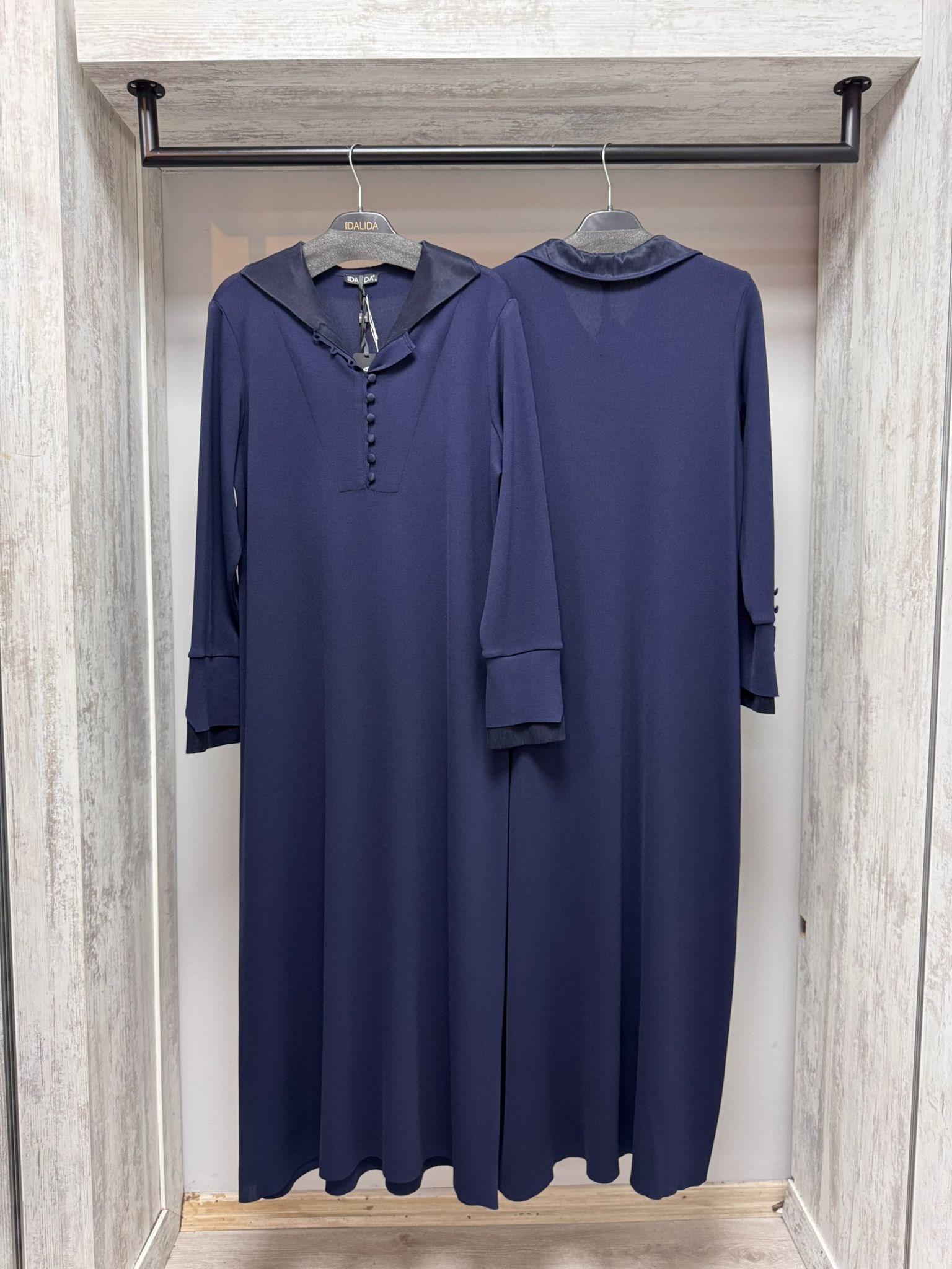 MİSSDALİDA 3264004 DARK NAVY MERSERİZE ELBİSE