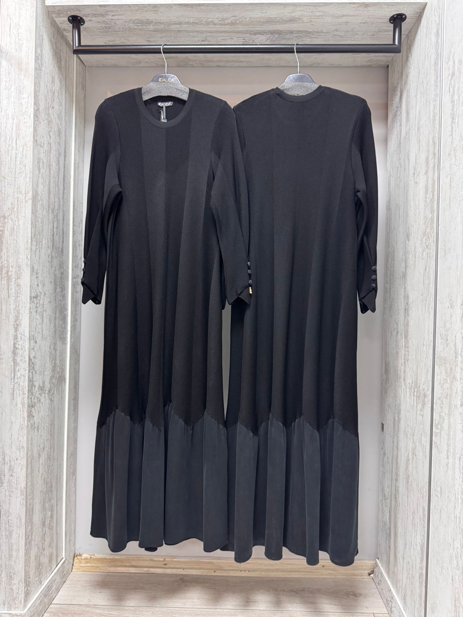 MİSSDALİDA 3264005 BLACK MERSERİZE ELBİSE
