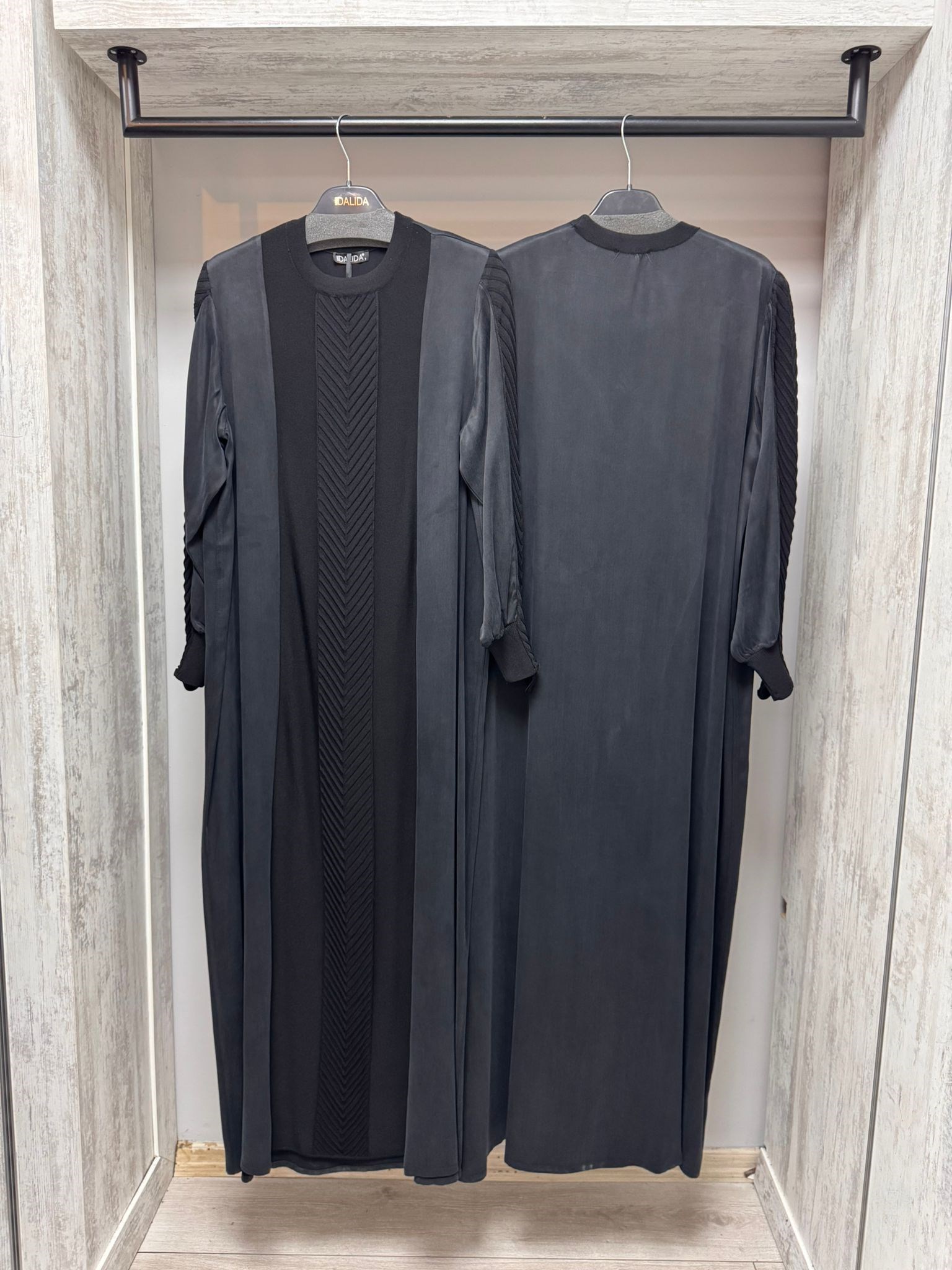 MİSSDALİDA 3264008 BLACK MERSERİZE ELBİSE