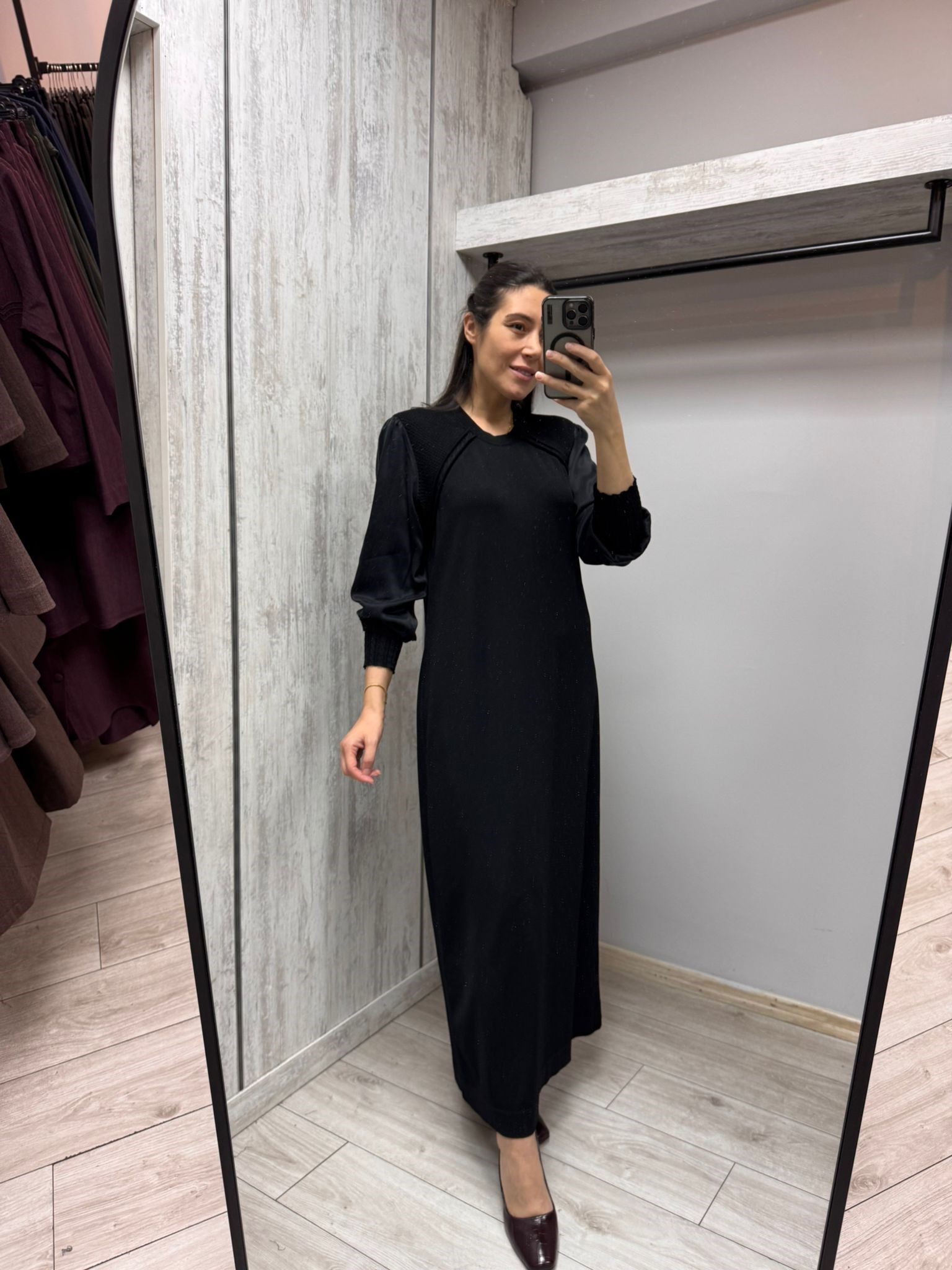 MİSSDALİDA 3264009 BLACK MERSERİZE ELBİSE 
