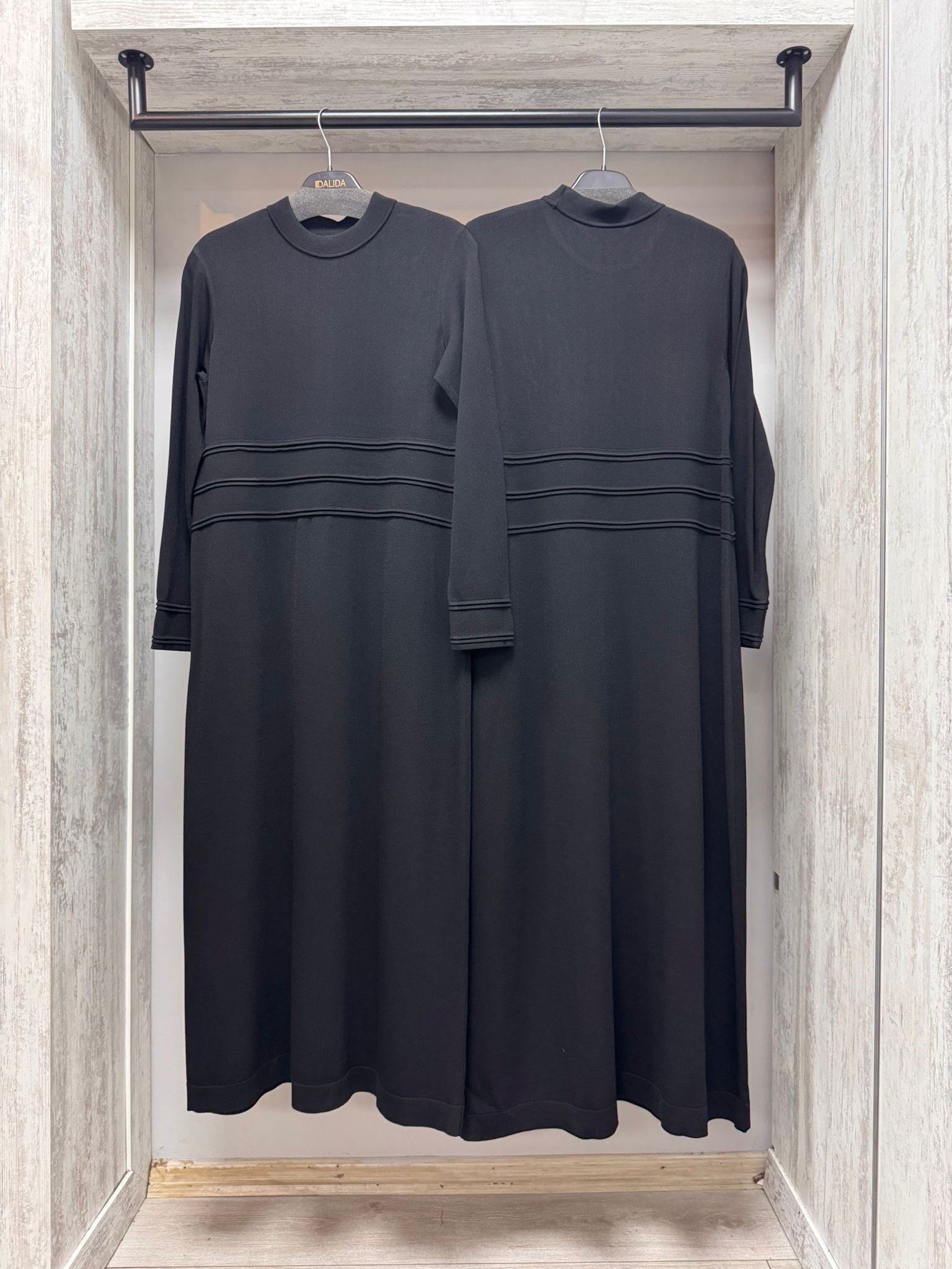MİSSDALİDA 3264010 BLACK MERSERİZE ELBİSE
