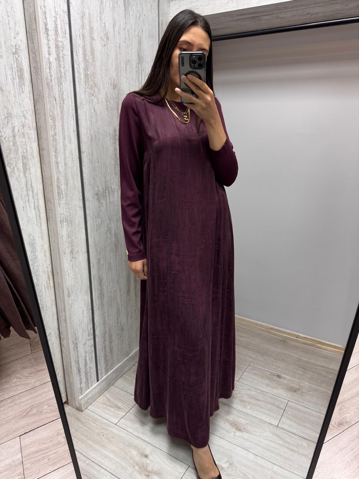 MİSSDALİDA 3264402 OUBERGİNE İPEK ELBİSE