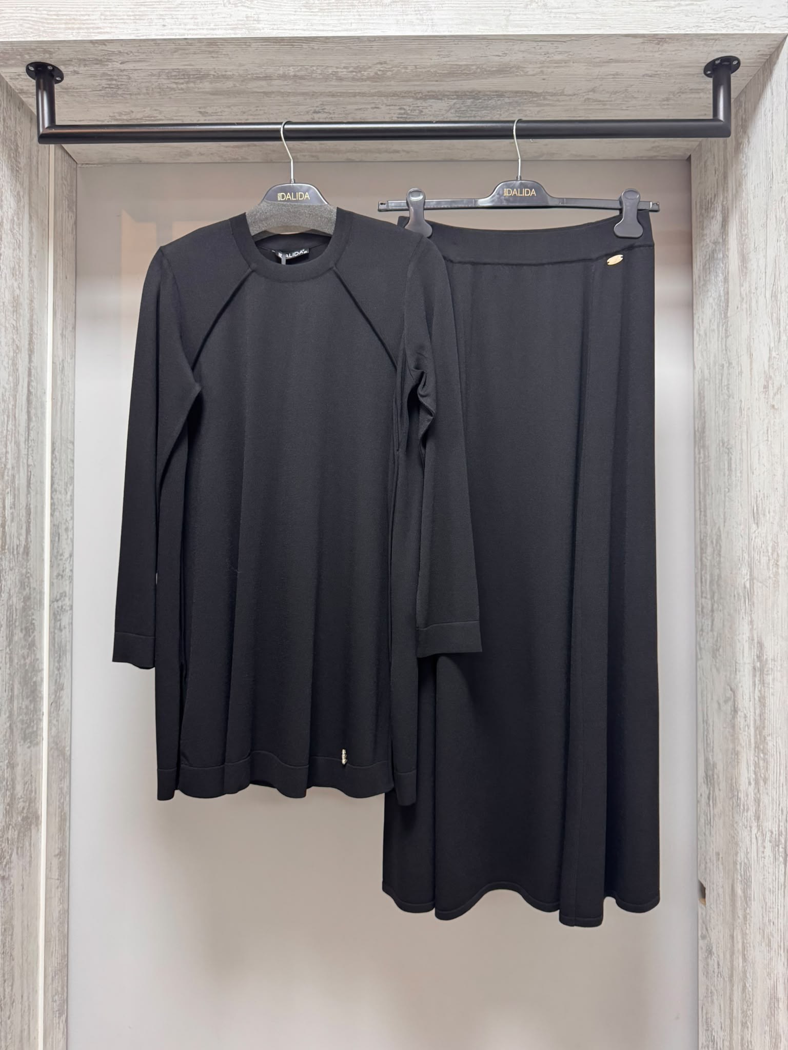 MİSSDALİDA 3266001 BLACK MERSERİZE TUNİK