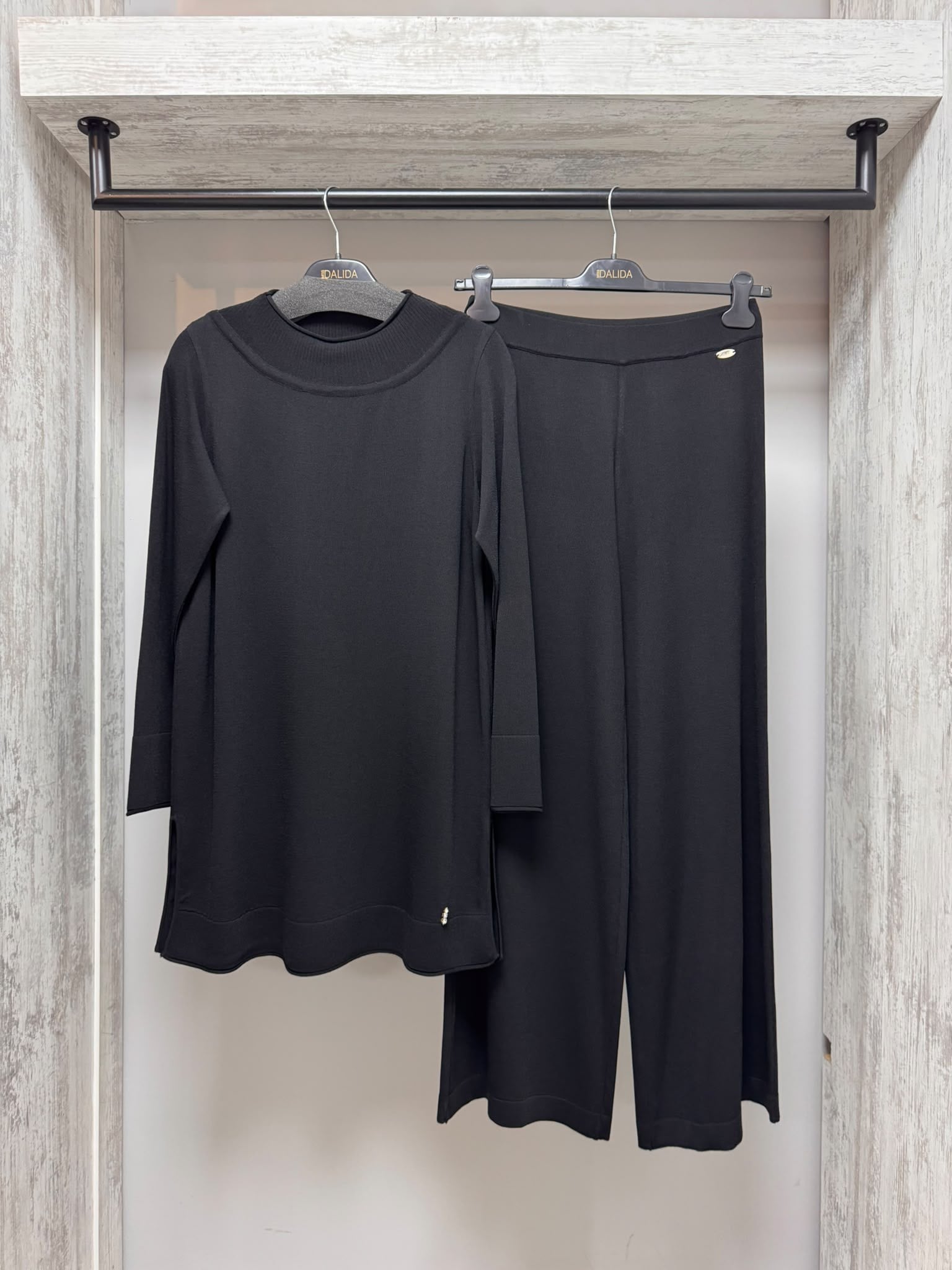 MİSSDALİDA 3266009 BLACK MERSERİZE TUNİK