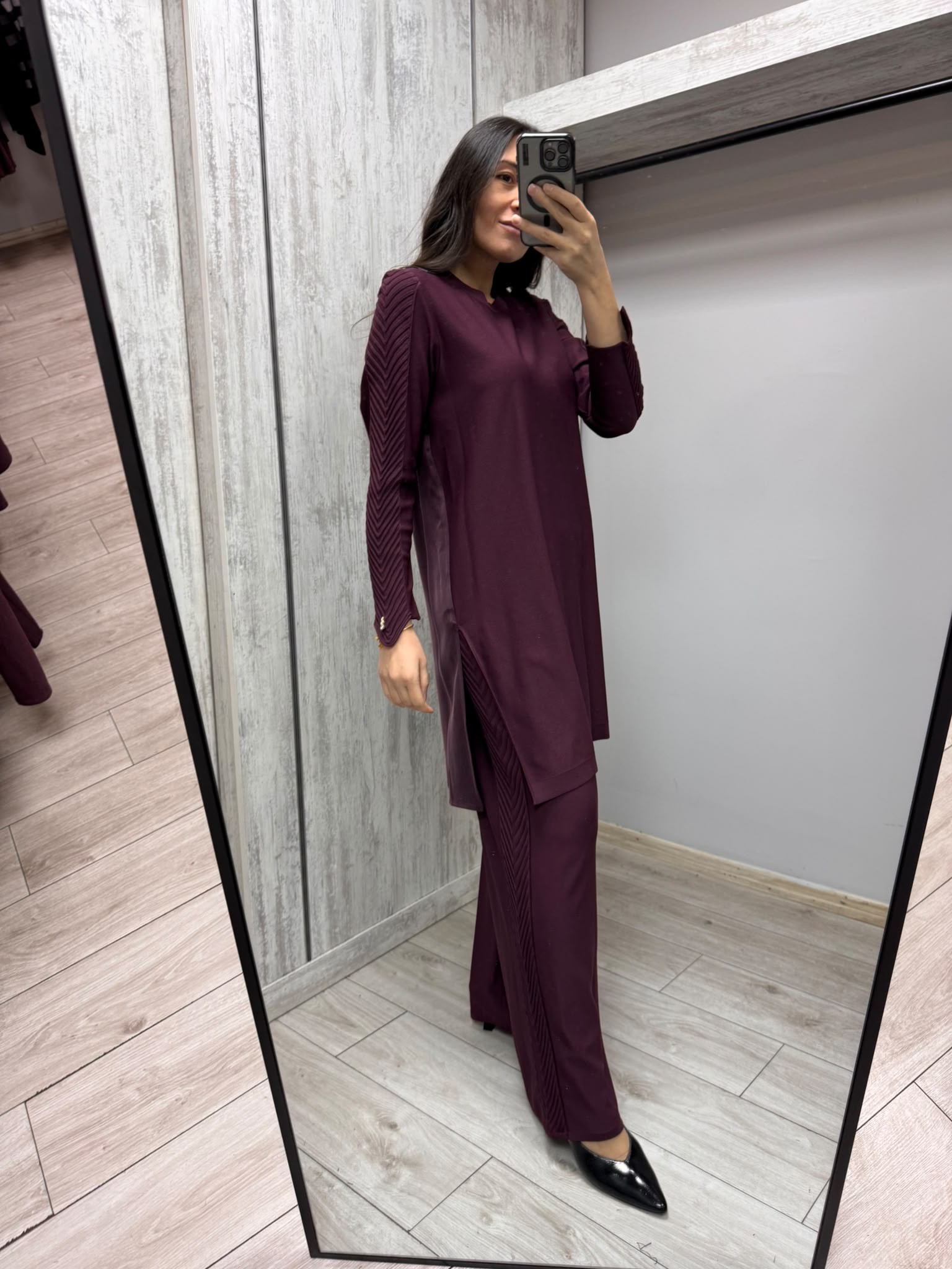 MİSSDALİDA 3267006 OUBERGİNE MERSERİZE PANTOLON