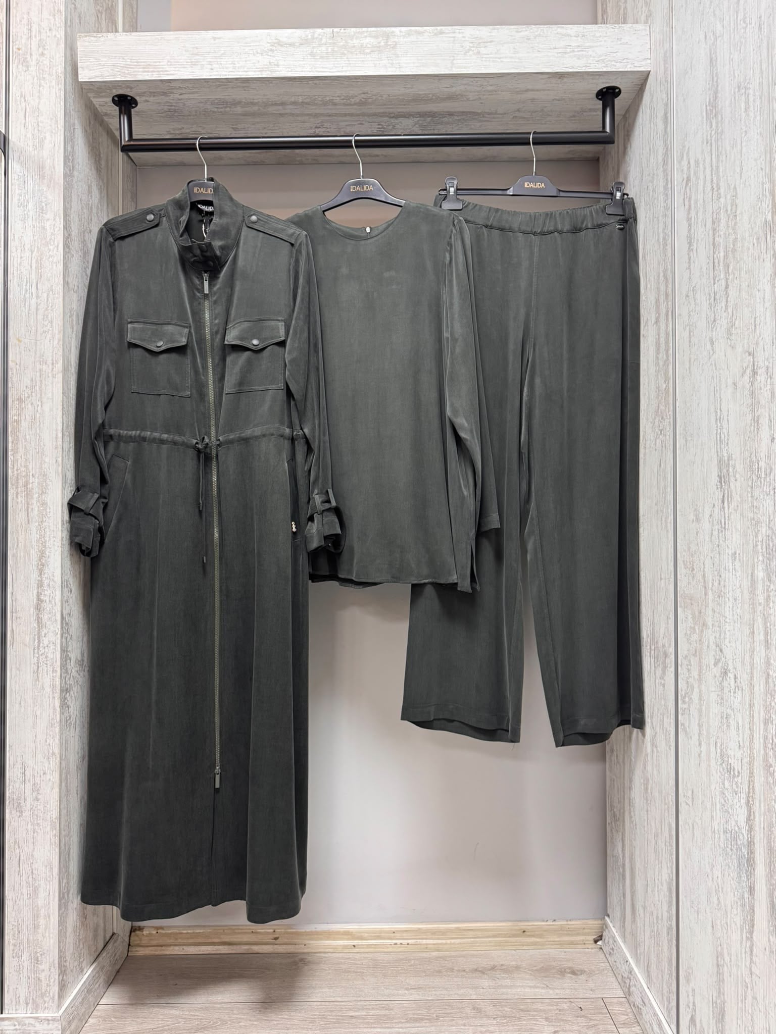 MİSSDALİDA 3268827 KHAKİ İPEK CEKET
