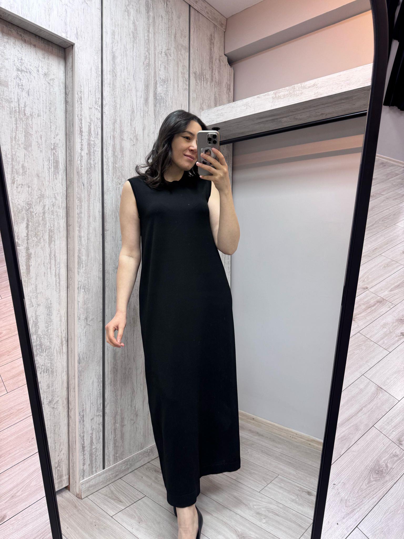 Missdalida 4012 Black Merserize Kolsuz Elbise