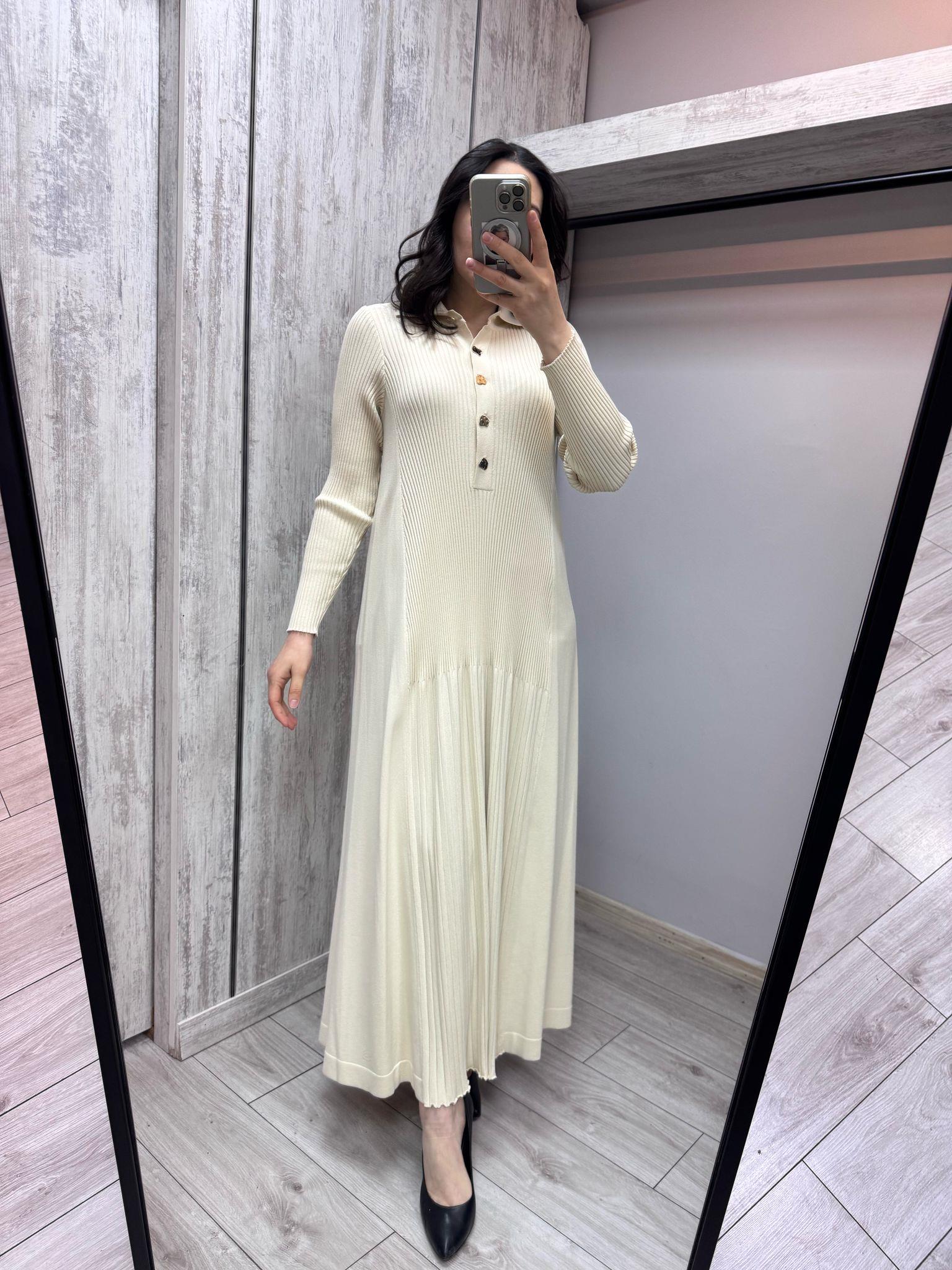 Missdalida 4022 Butter Merserize Elbise