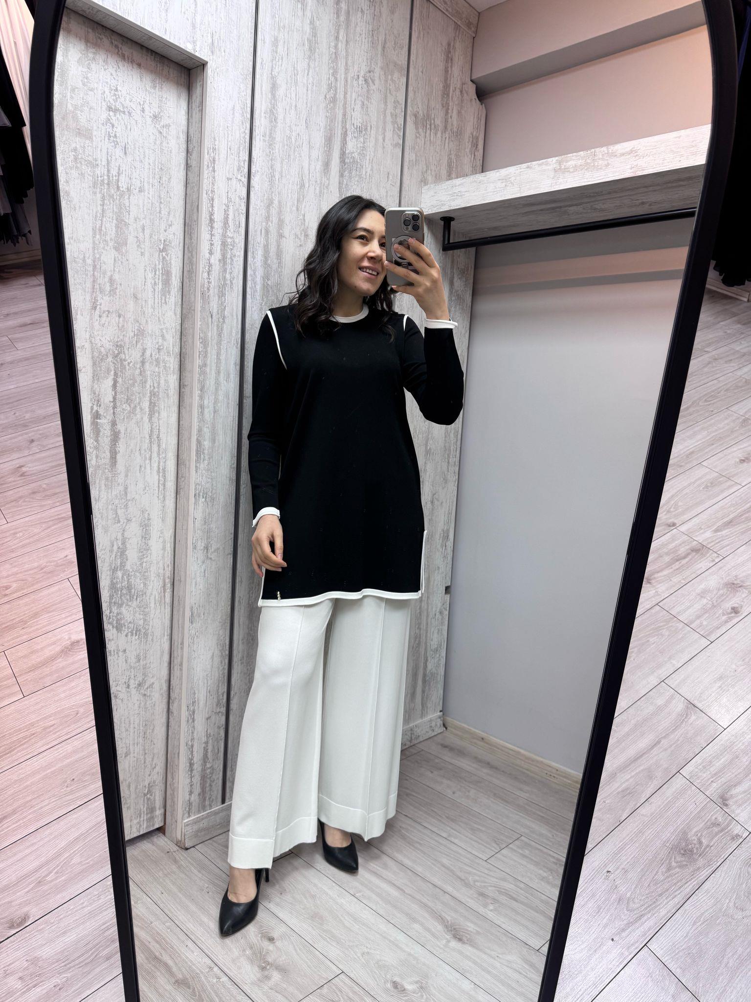 Missdalida 6010 Black Merserize Tunik