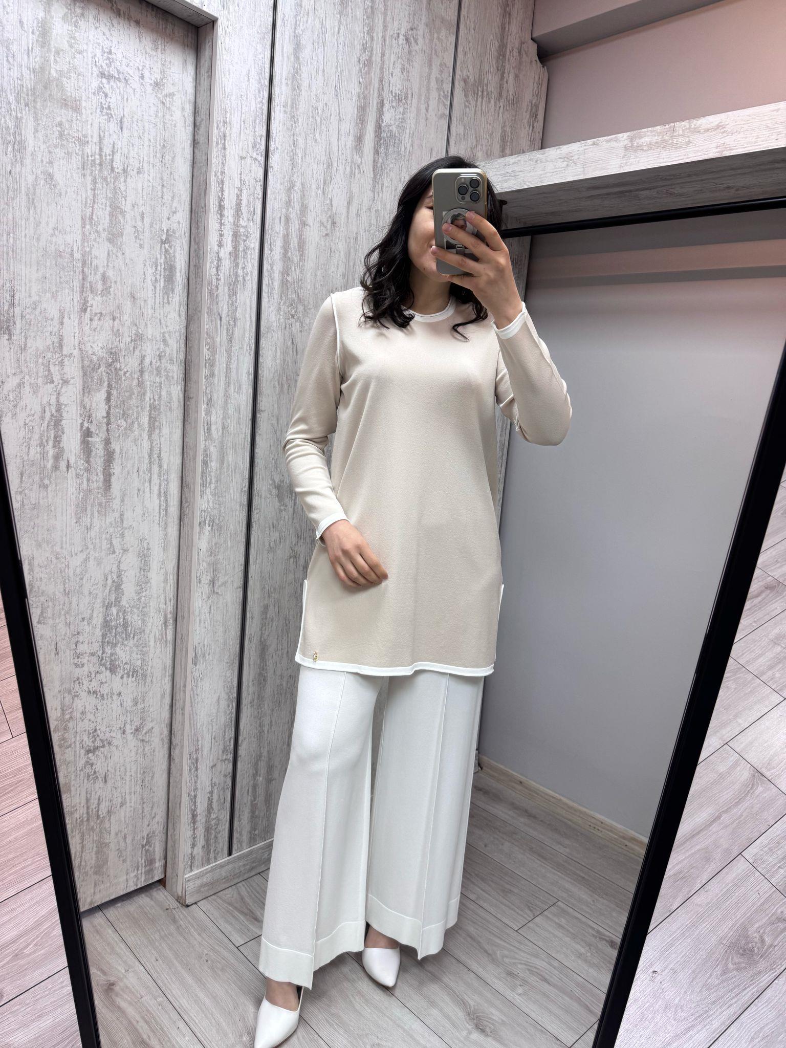 Missdalida 6010 Sand Merserize Tunik