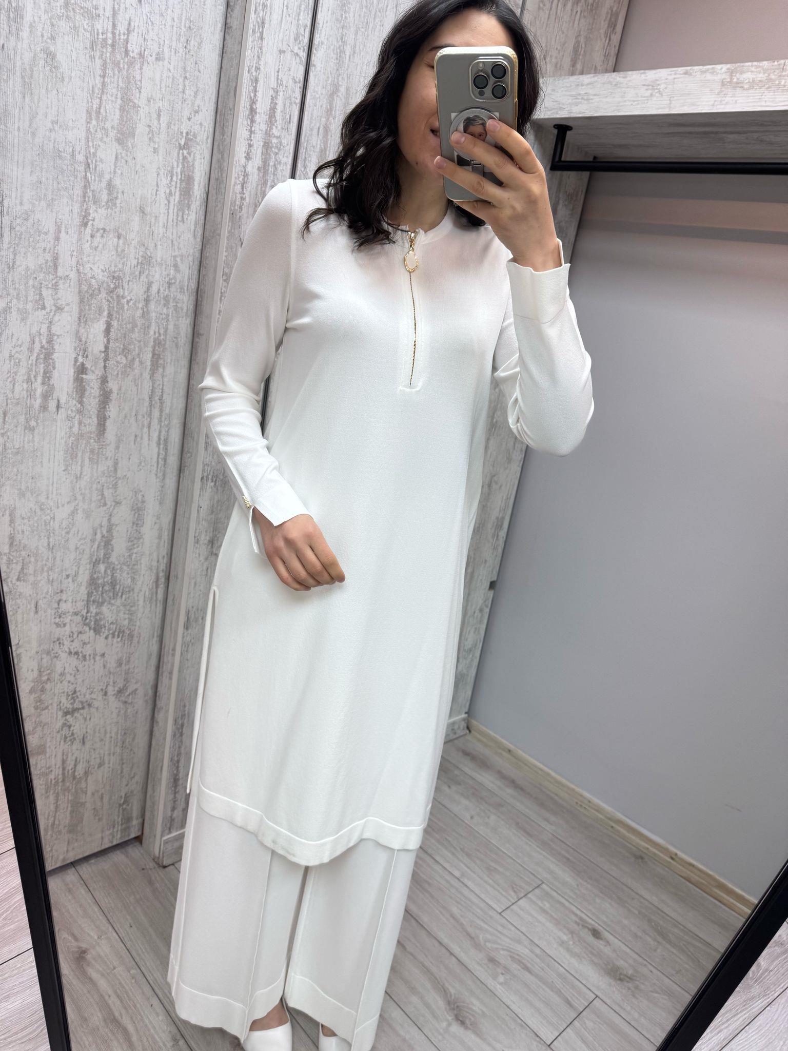 Missdalida 6017 Ecru Merserize Tunik
