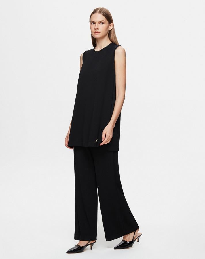 Missdalida 7001 Black Merserize Bol Paça Pantolon