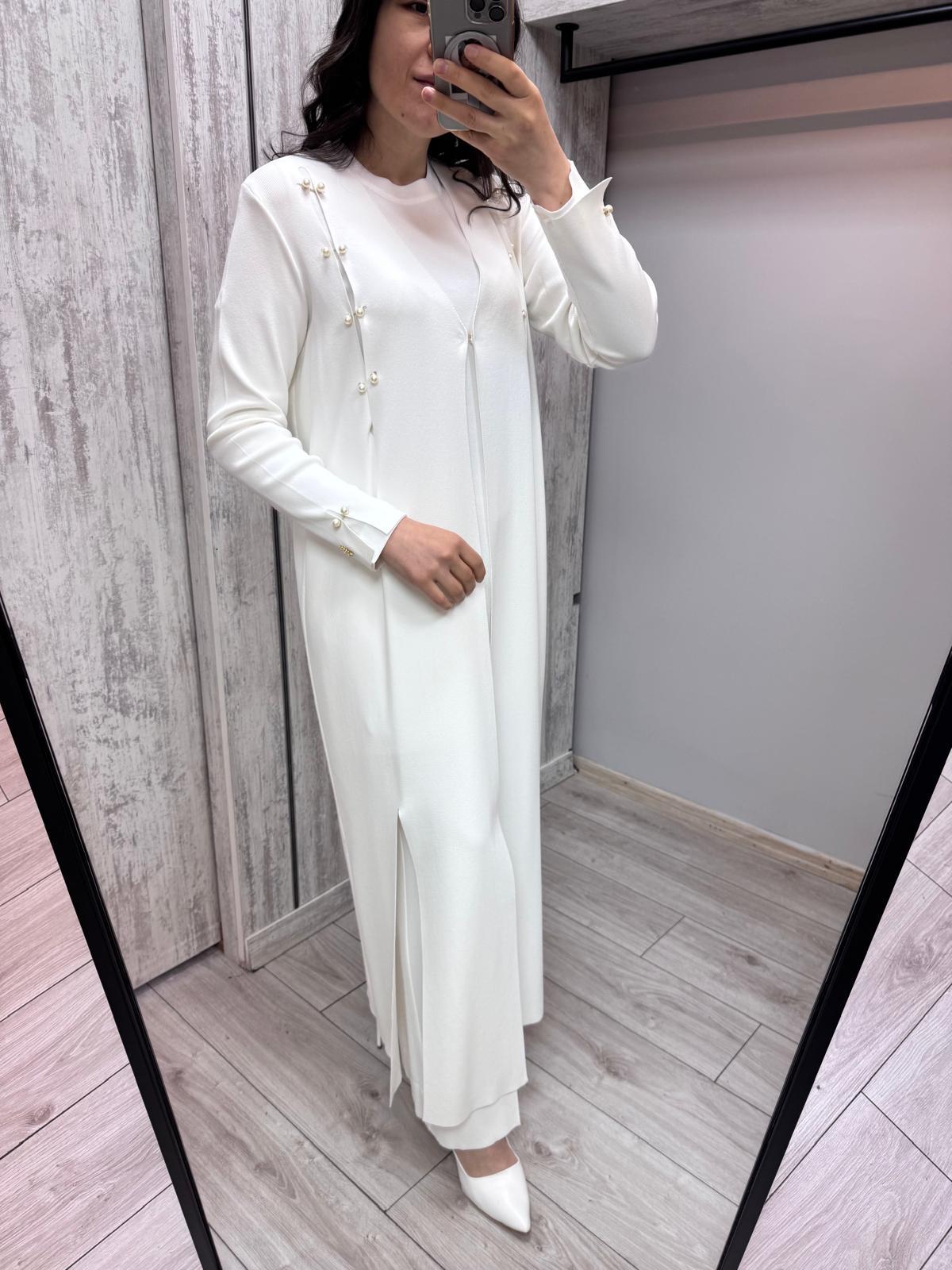 Missdalida 9006 Ecru Merserize Ceket