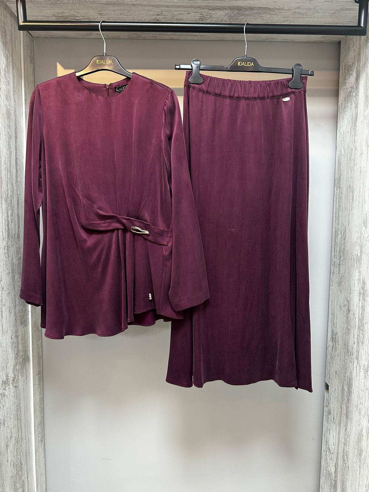 Missdalida T26K-  2006 Plum İpek  Etek