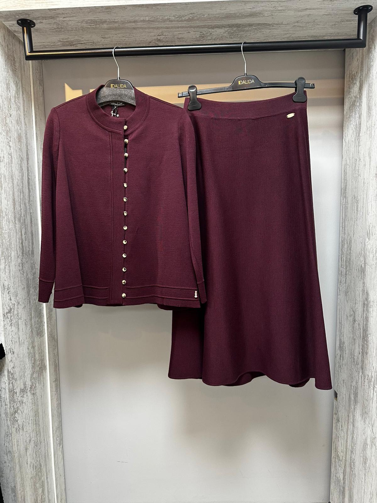 Missdalida T26K- 8207 Toga-Bordo Düğmeli Yün Ceket 