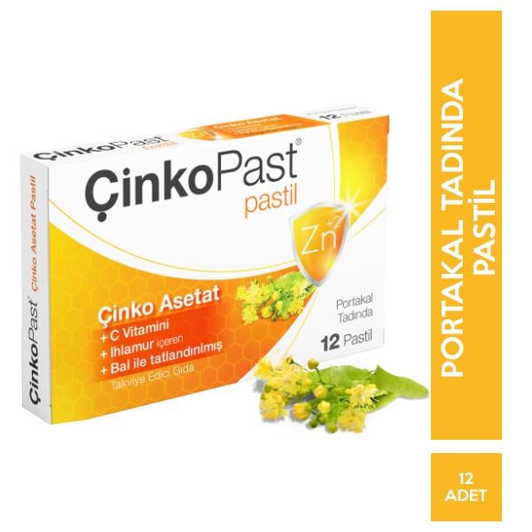 Çinkopast C Vitamini Ihlamur Bal Pastil 12 li