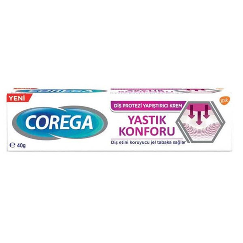 Corega Diş Protez Yapıştırıcı Krem Yastık Konforu 40 gr