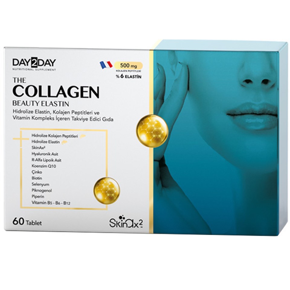 Day2day The Collagen Beauty Elastin 500 mg 60 Tablet Kolajen Takviyesi