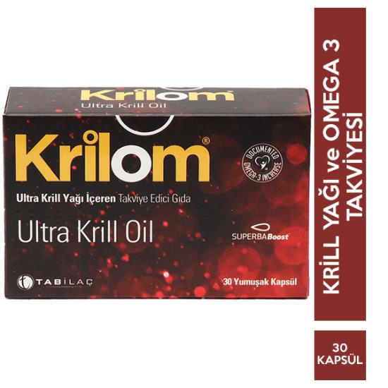 Krilom Ultra Krill Oil Takviye Edici Gıda 30 Yumuşak Kapsül