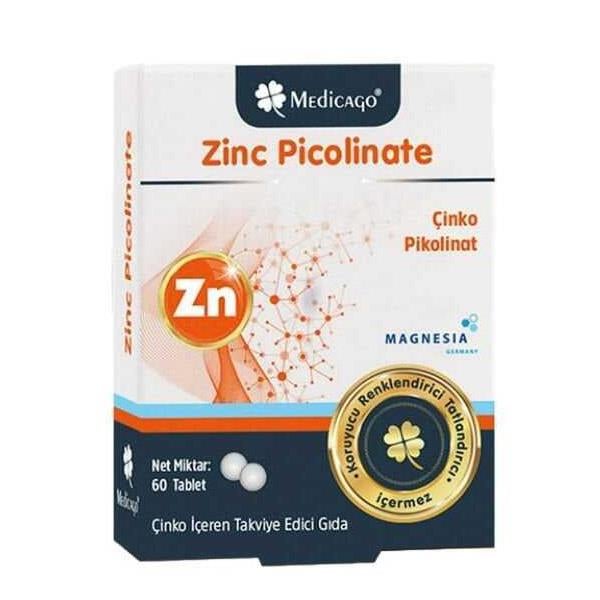 Medicago Zinc Picolinate Çinko 15 mg 60 Tablet