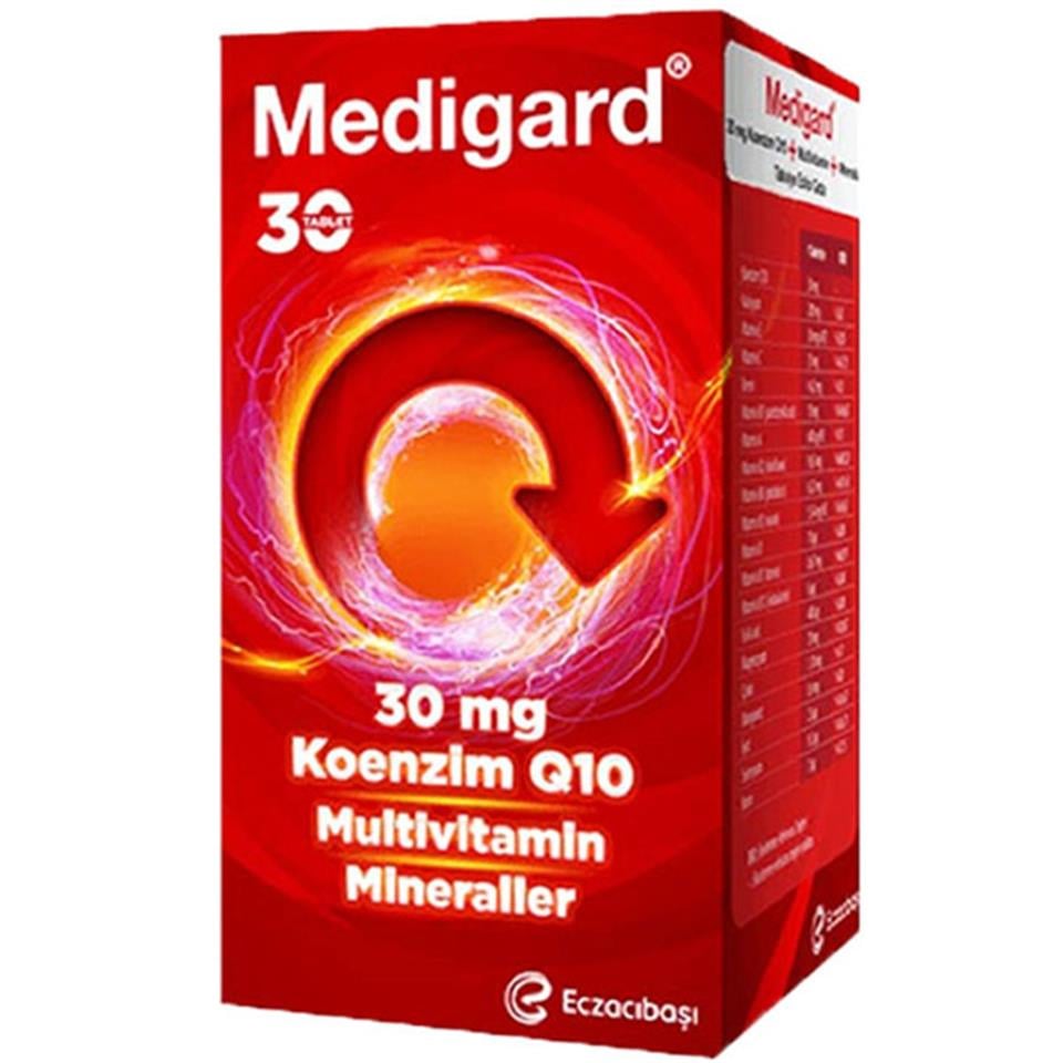Medigard Koenzim Q10 Vitamin ve Mineral Kompleks 30 Tablet