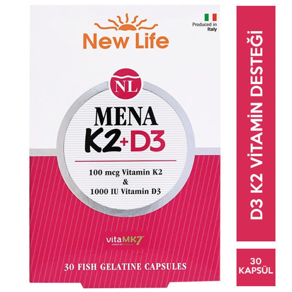 Mena K2+D3 New Life 30 Kapsül