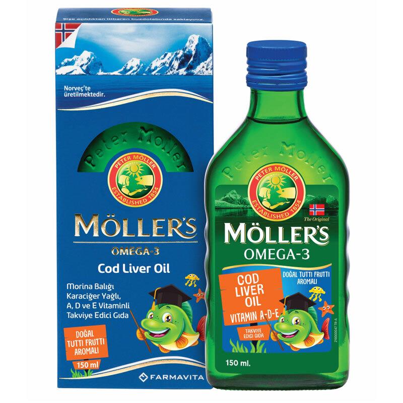 Möllers Omega 3 Balık Yağı 250 ML Tutti Frutti Aromalı