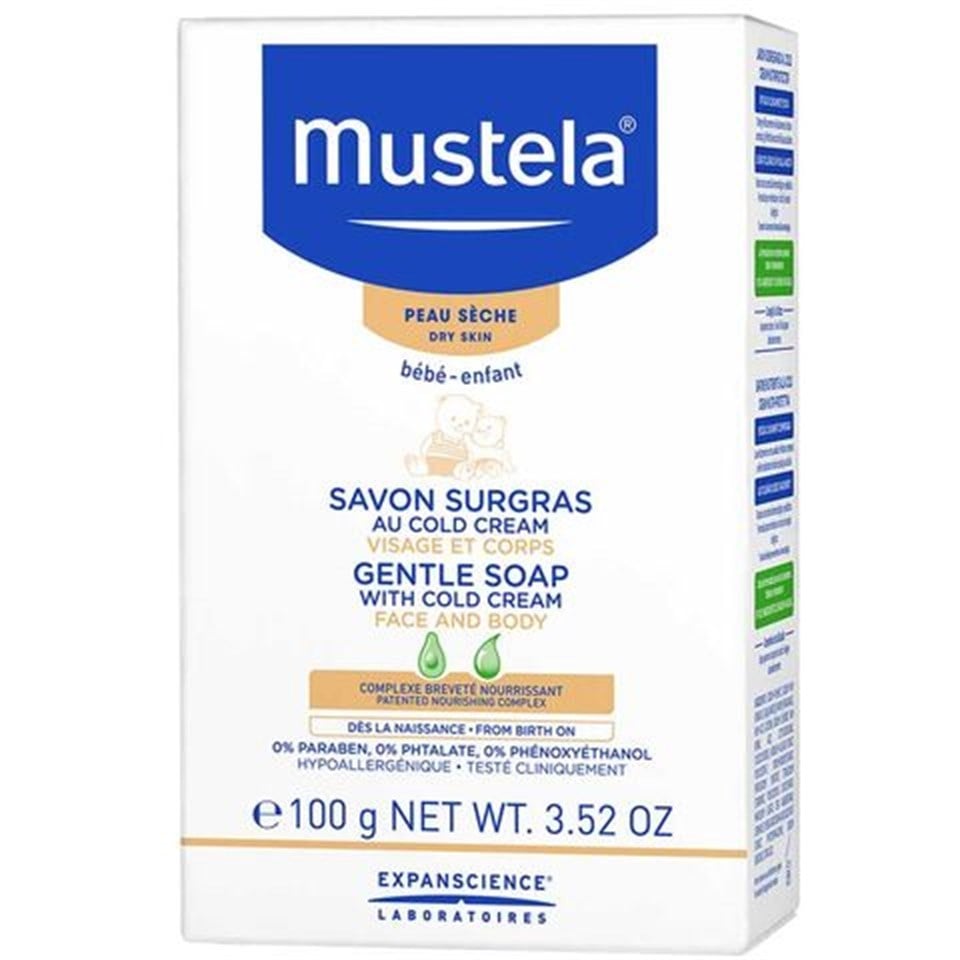 Mustela Gentle Soap Face And Body - Yüz ve Vücut için Kalıp Temizleyici 100gr