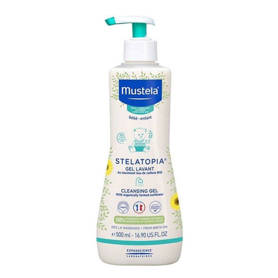 Mustela Stelatopia Gel Lavant Cleansing Gel - Kuru Ciltler için Temizleme Jeli 500ml