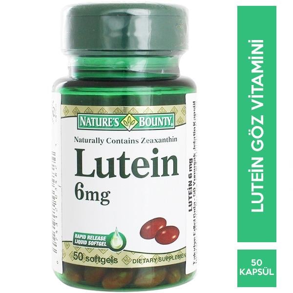 Nature's Bounty Lutein 6 mg 50 Kapsül