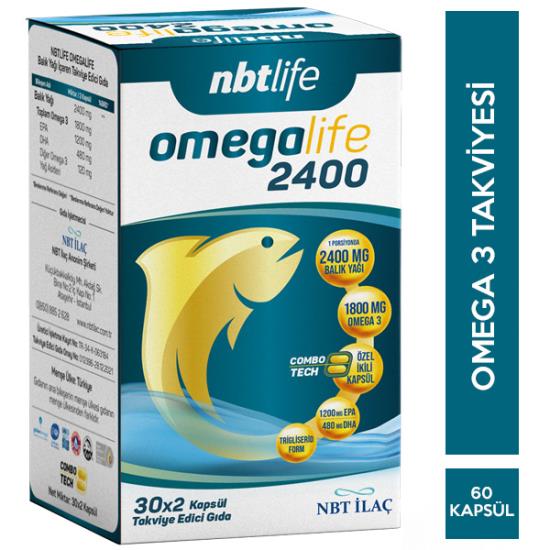 NBT Life Omegalife 2400 mg 60 Kapsül