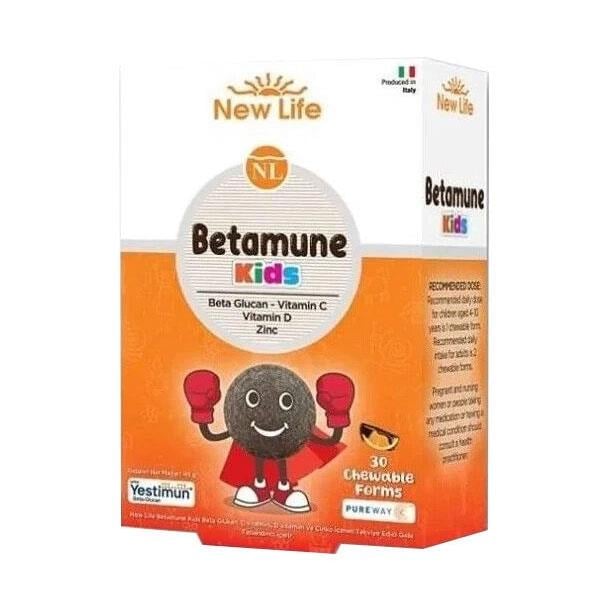 New Life Betamune Kids 30 Çiğneme Tableti