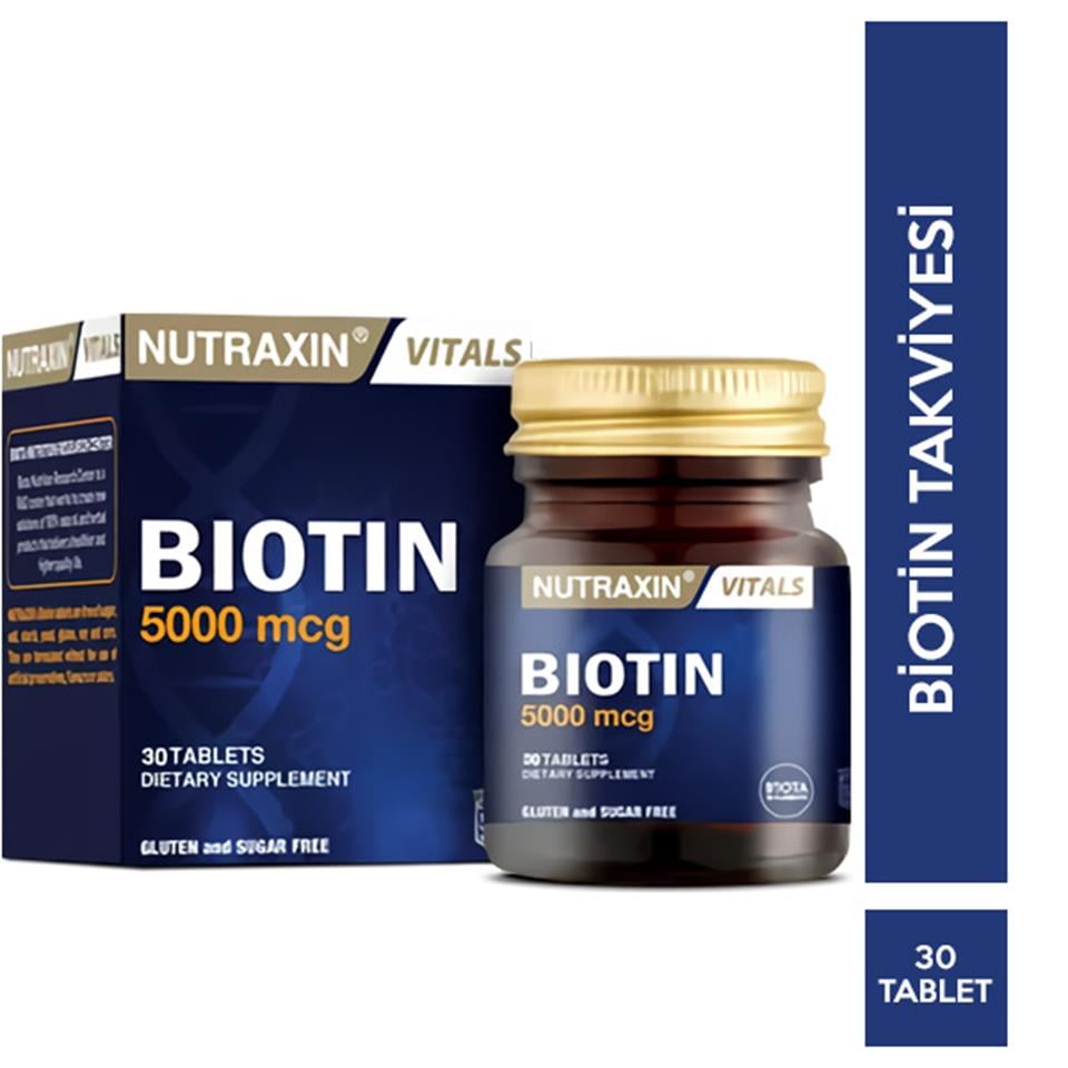 Nutraxin Biotin 5000 mg 30 Tablet
