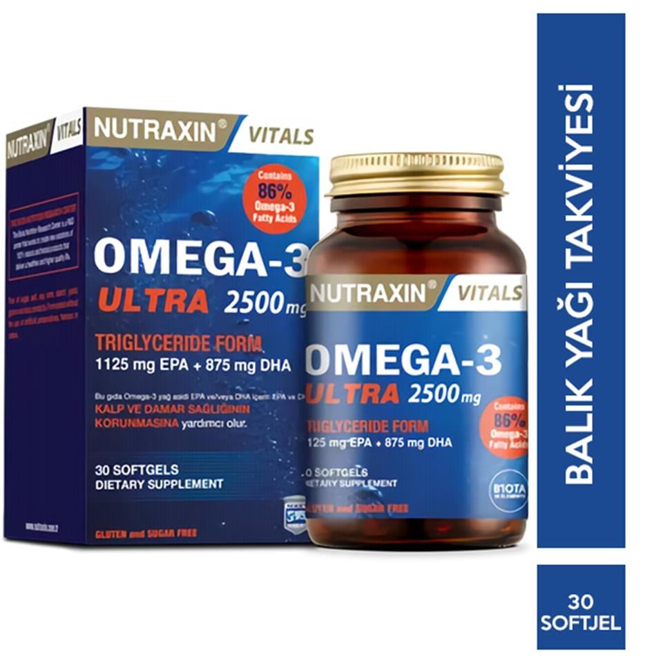 Nutraxin Vitals Omega-3 Ultra 2500 mg 30 Softgel