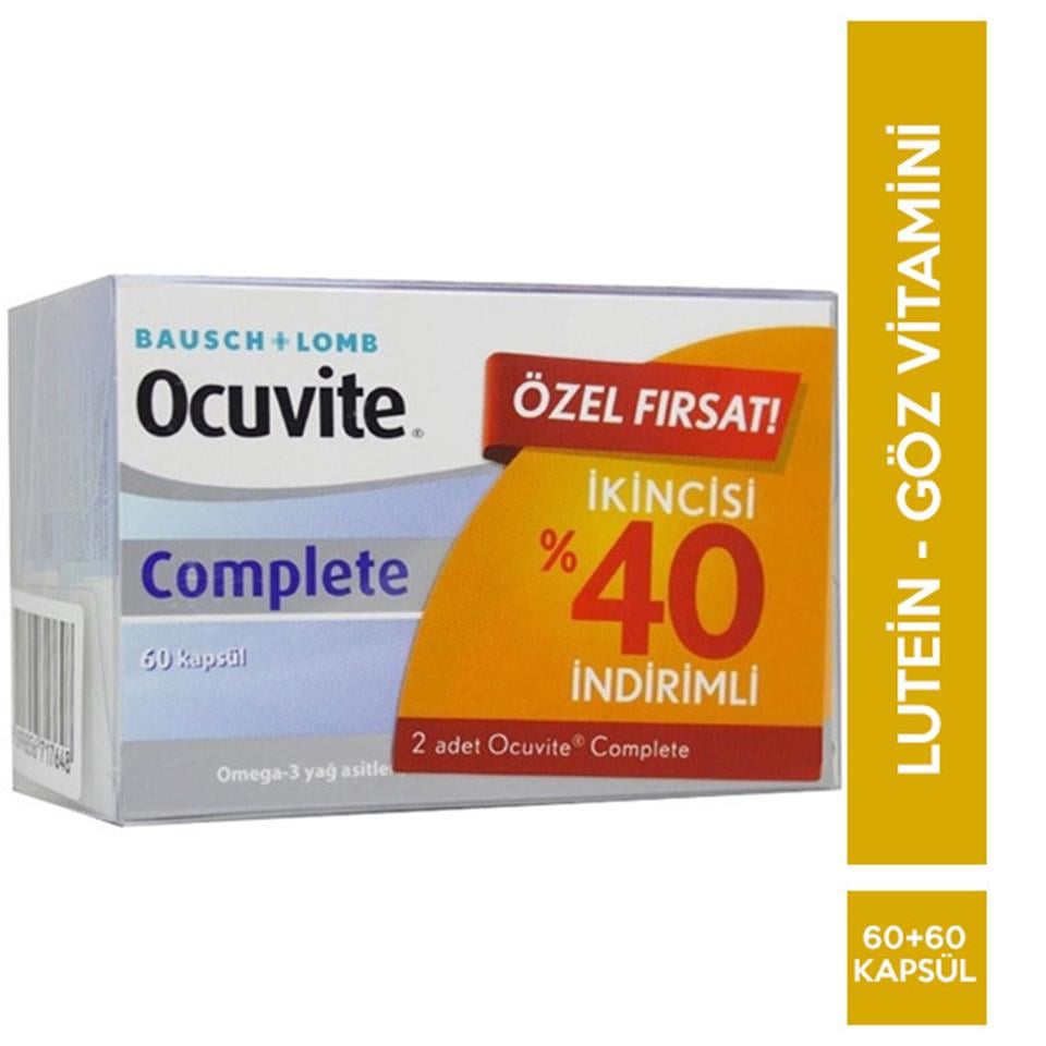 Ocuvite Complete 60 Kapsül 2li Paket Omega 3 Takviyesi