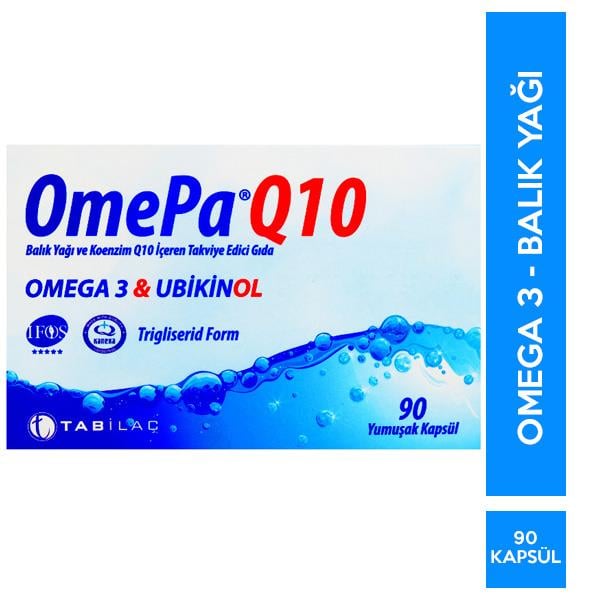 Omepa Q10 Omega 3 Ubiquinol 90 Kapsül