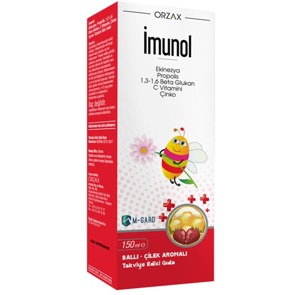 Orzax Ocean İmunol Şurup 150 ml Ballı Çilek Aromalı