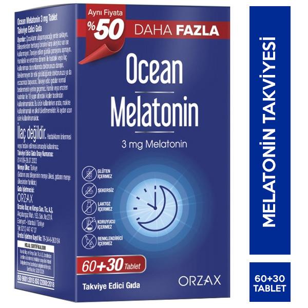Orzax Ocean Melatonin 3 mg 90 Tablet