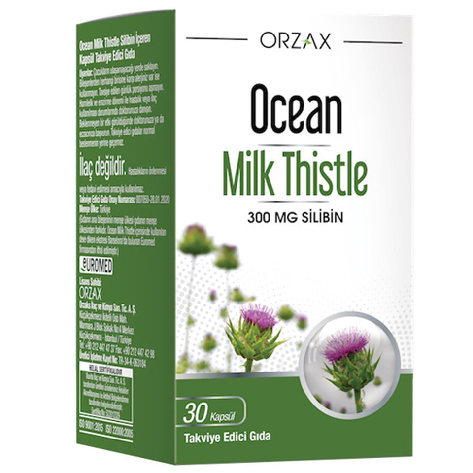 Orzax Ocean Milk Thistle Takviye Edici Gıda 30 Tablet