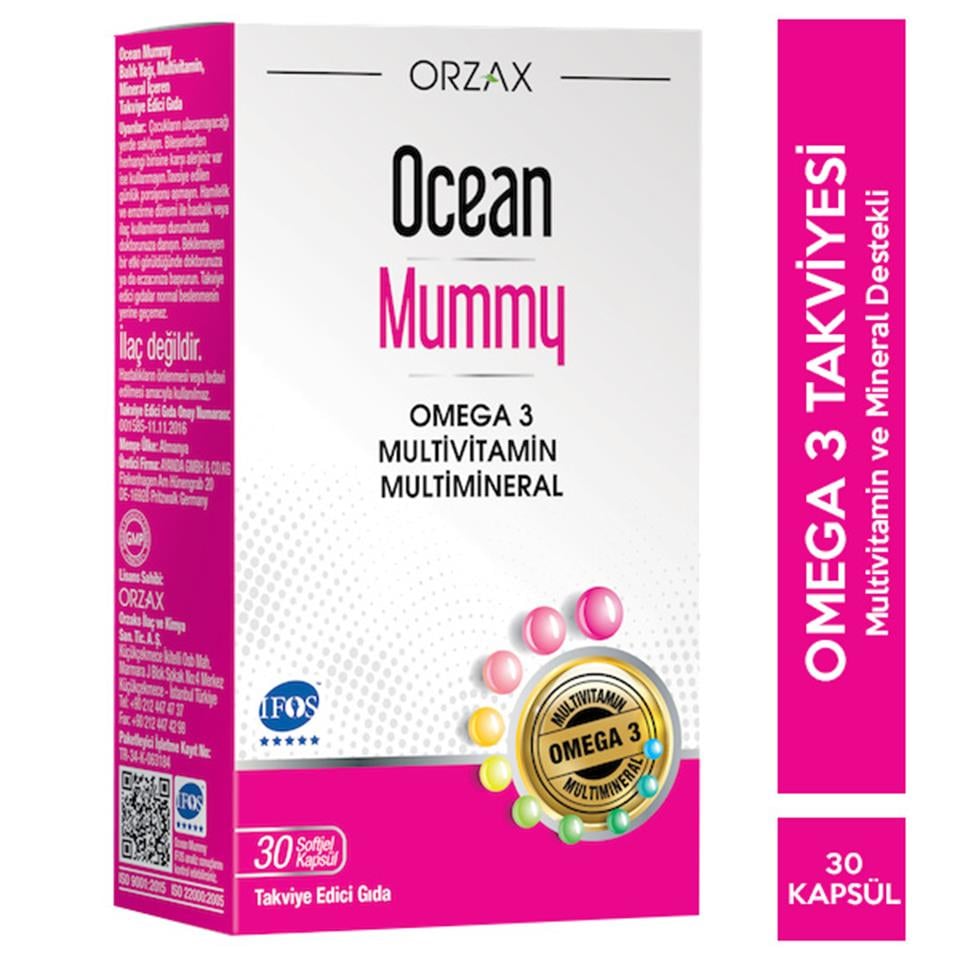 Orzax Ocean Omega 3 Mummy 30 Kapsül Balık Yağı