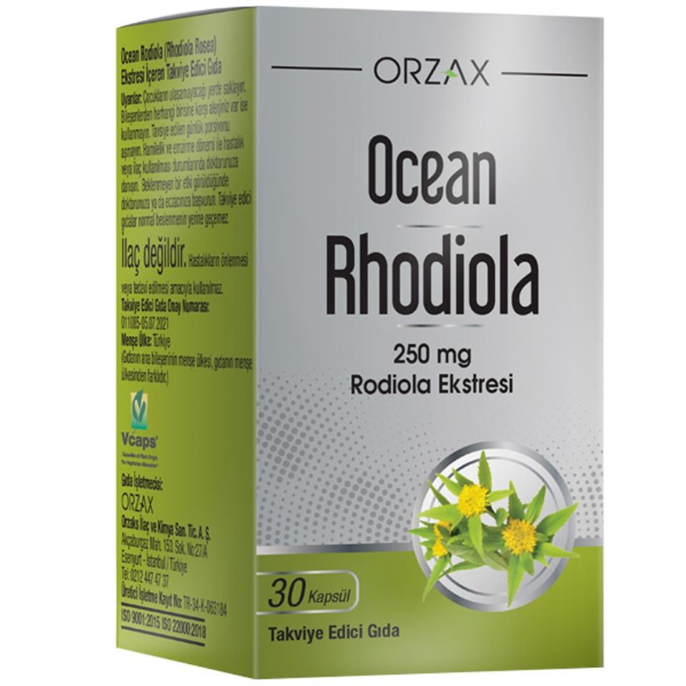 Orzax Ocean Rhodiola 250 mg 30 Kapsül