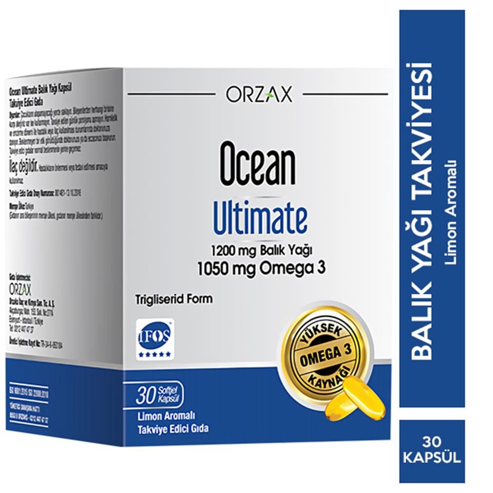 Orzax Ocean Ultimate 30 Kapsül Omega 3 Takviyesi