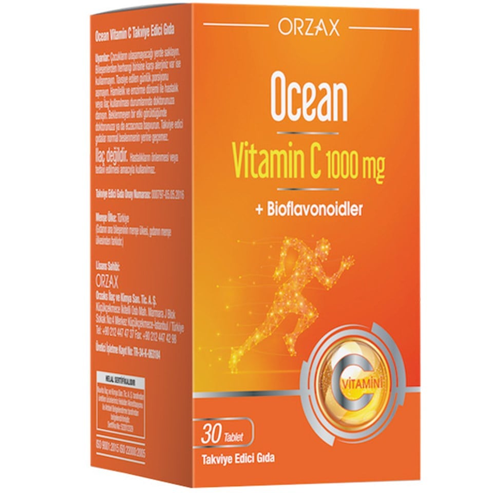 Orzax Ocean Vitamin C 1000 Mg 30 Tablet