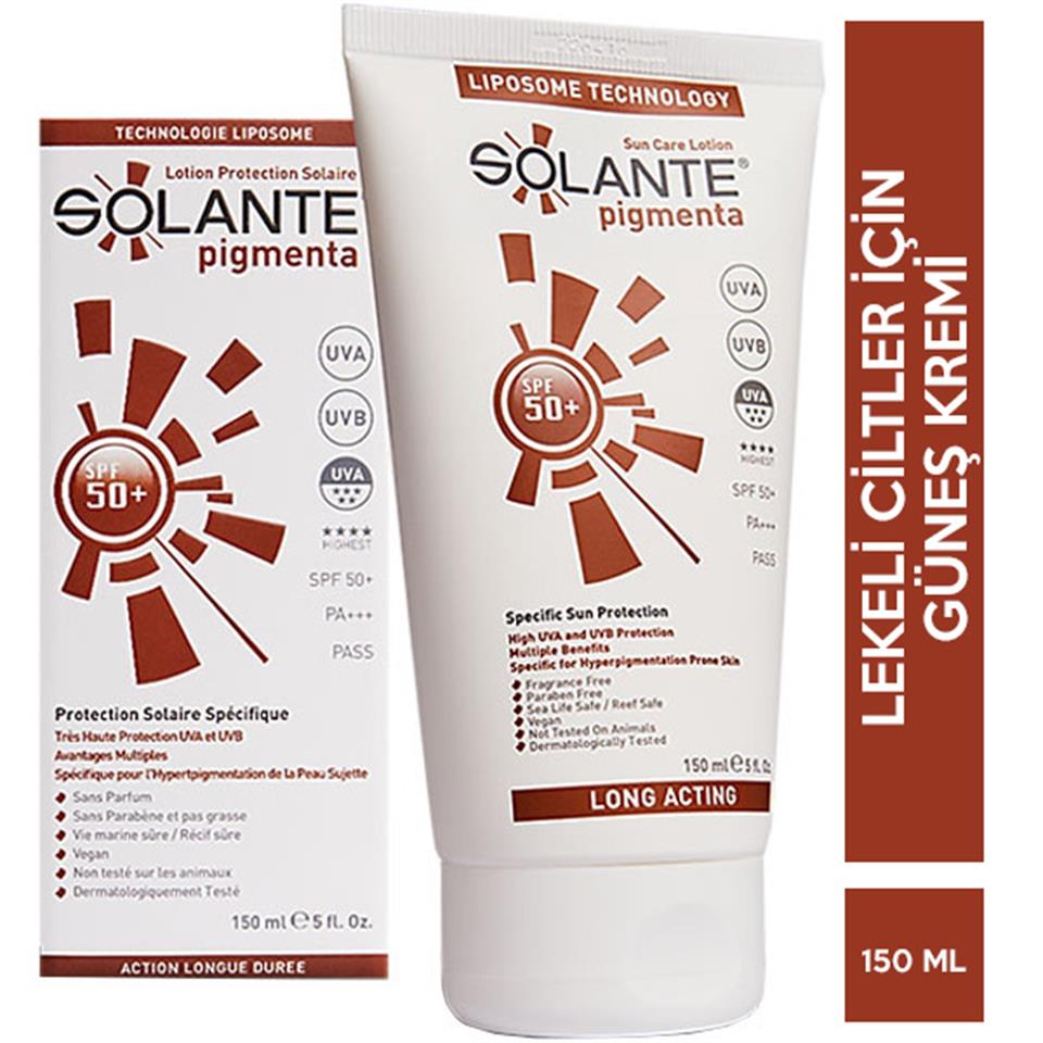 Solante Pigmenta Spf 50 150 ML Lekeli Ciltler için Güneş Kremi