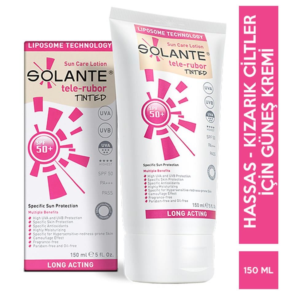 Solante Tele Rubor Tinted Spf 50 150 ML Renkli Güneş Kremi