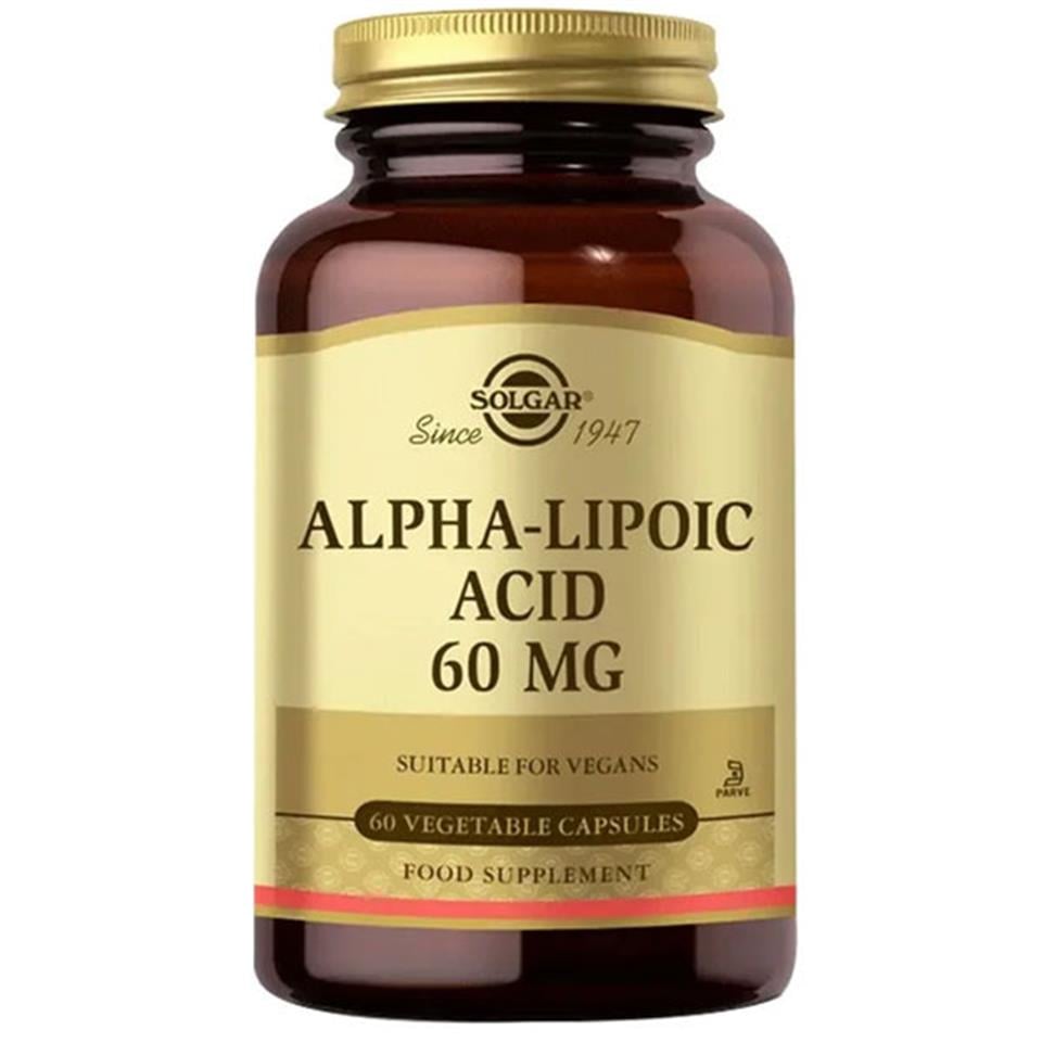 Solgar Alpha Lipoic Acid 60 Mg 60 Tablet Alfa Lipoik Asit Takviyesi